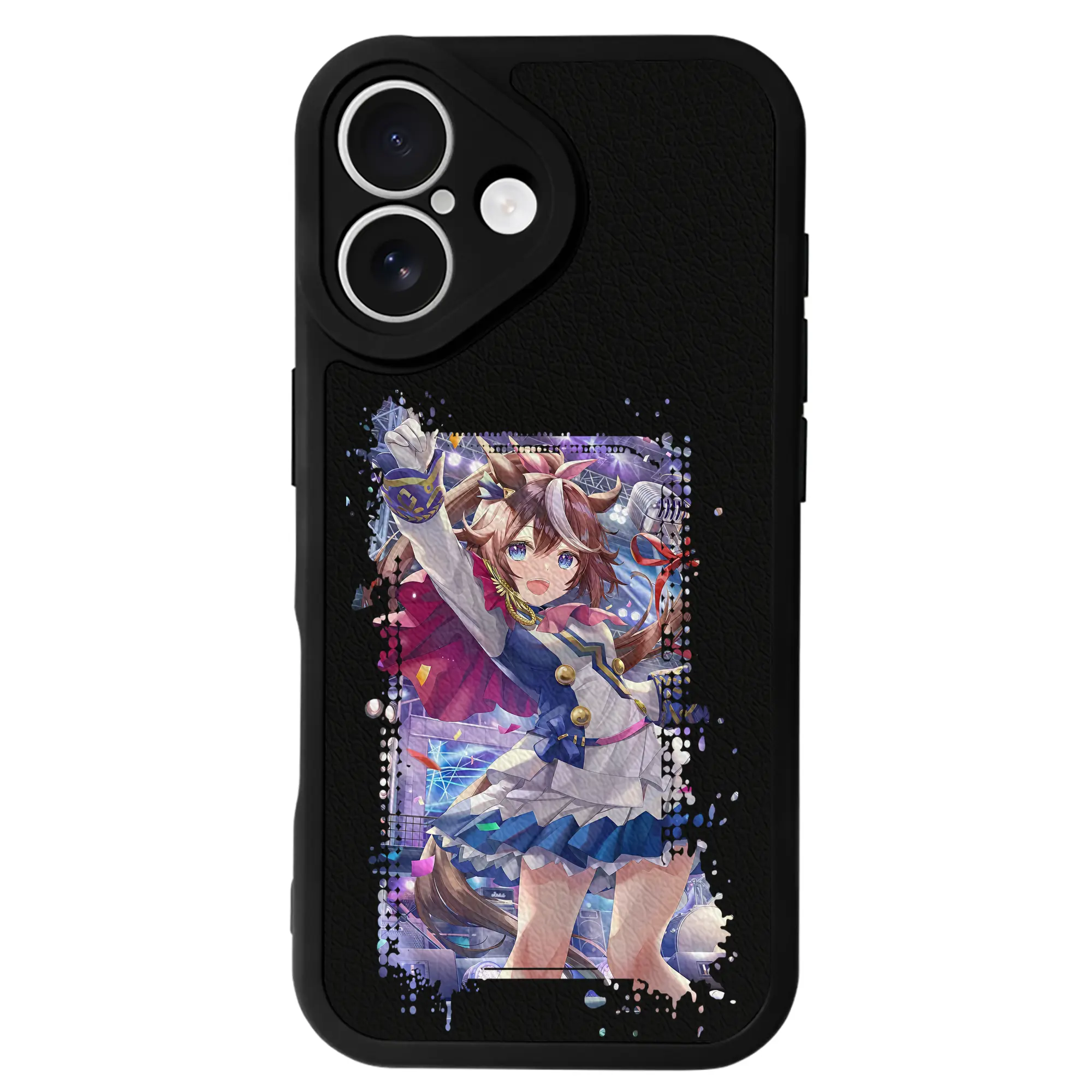 ウマ娘 プリティーダービー グッズ トウカイテイオー - IPhone 16シリーズ対応 ・ シリコンスマホケース ・ レザー調 ・ 高精度フィット ・ 耐衝撃 ・ ワイヤレス充電対応 ・ 精密カット